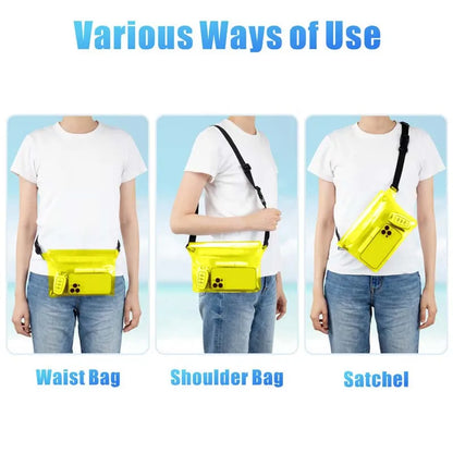 Waterproof Phone Waist Bag for Swimming & Beach - Adjustable Dry Pouch with Belt for Phones & Valuables | Trendorio Shop