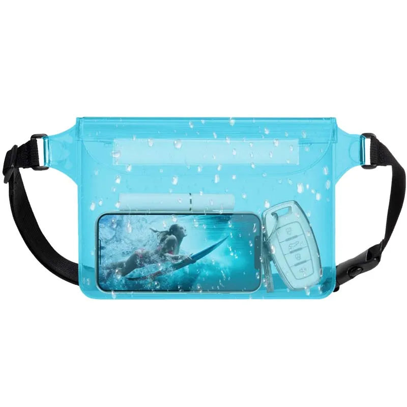 Waterproof Phone Waist Bag for Swimming & Beach - Adjustable Dry Pouch with Belt for Phones & Valuables | Trendorio Shop