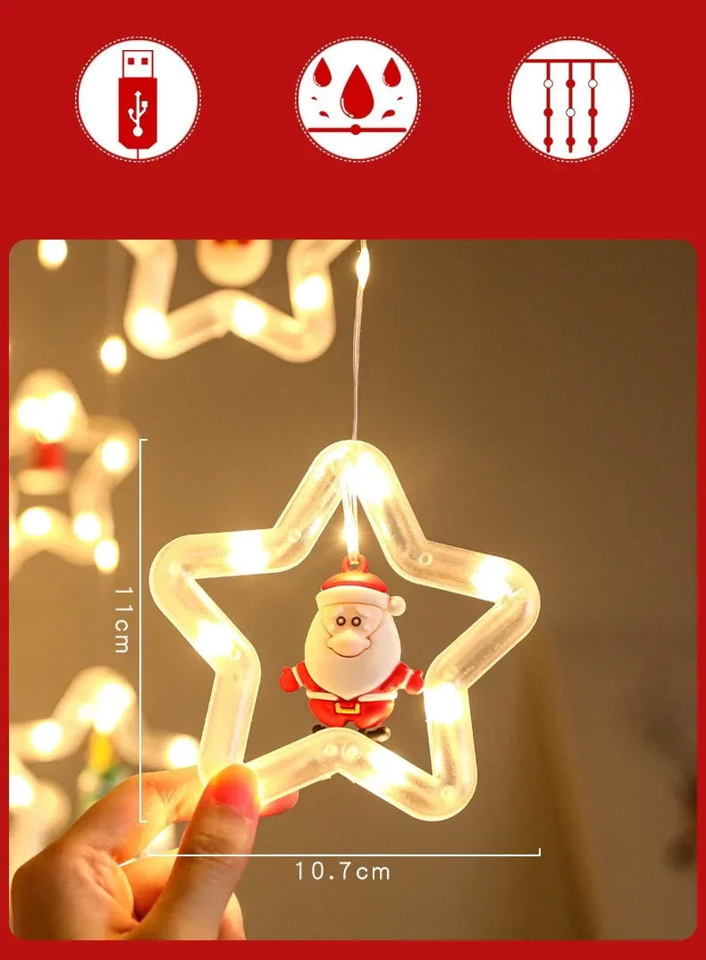 Christmas LED Curtain Strip Lights – USB Garland Fairy Lights | Trendorio